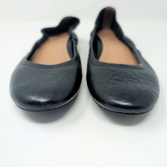 Vionic Black Ballet Slippers Shoes 9 Alexa Elastic Heel - Picture 3 of 10